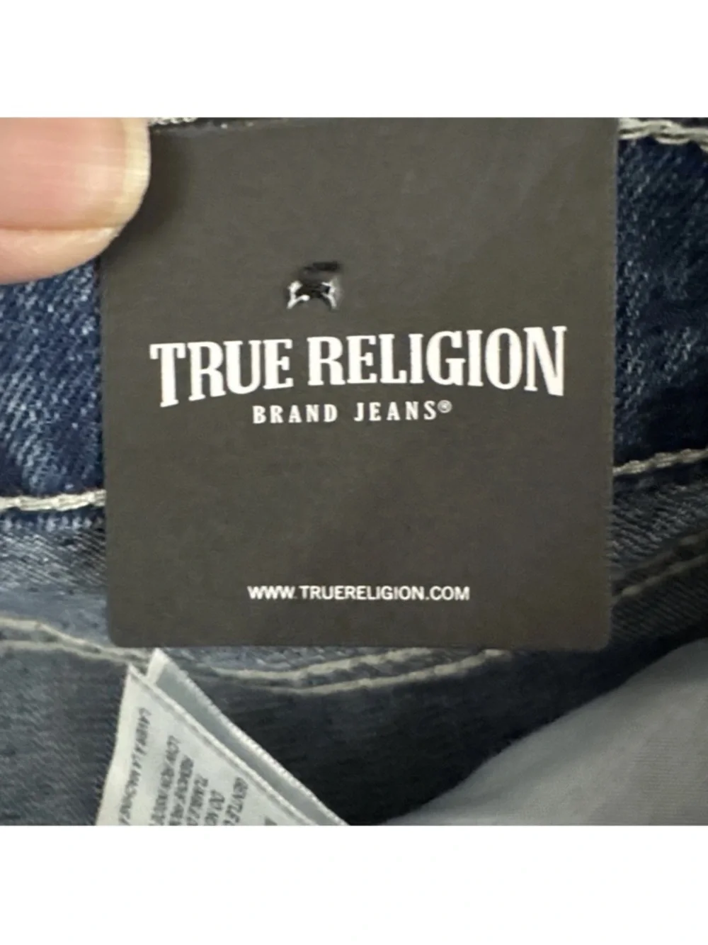 True Religion Mens 36X32 Rocco Skinny Relaxed Blue Denim Jeans Stretch Pockets